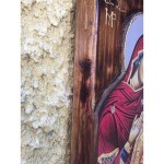 Ξύλινη εικόνα "Η Παναγία με το Βρέφος" 56Χ32X4