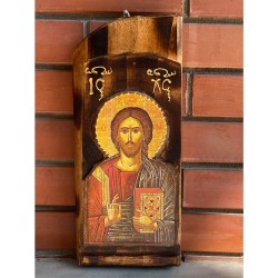 ΞΥΛΙΝΗ ΕΙΚΟΝΑ "ΙΗΣΟΥΣ ΠΑΝΤΟΚΡΑΤΩΡ" 30Χ13X4