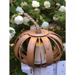 ΦΑΝΑΡΙ ΜΕ ΚΕΡΙ LED PAULOWNIA ΣΧ.ΚΟΛΟΚΥΘΑ Φ27Η27CM