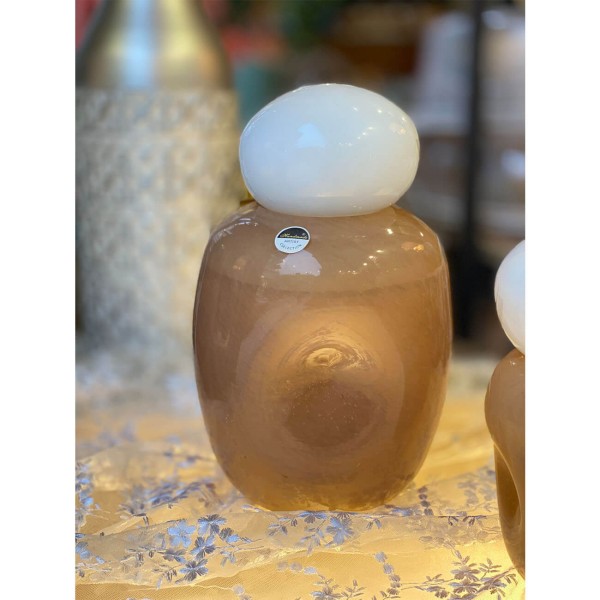 ΔΙΑΚΟΣΜΗΤΙΚΟ ΓΥΑΛΙΝΟ ΜΠΕΖ  JAR 16.5x16.5x27cm