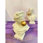 ΔΙΑΚΟΣΜΗΤΙΚΗ ΠΡΟΤΟΜΗ ΑΝΔΡΑ  ΛΕΥΚΟ-ΧΡΥΣΟ 10.5x6x16cm