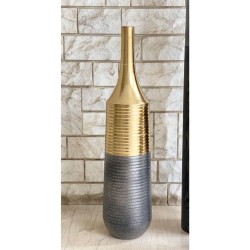 ΒΑΖΟ ΜΕΤΑΛΛΙΚΟ ΧΡΥΣΟ ΑΣΗΜΙ 19X19X76ΕΚ.  ESPIEL