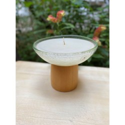 ΚΗΡΟΠΗΓΙΟ ΓΥΑΛΙΝΟ ΜΕ ΞΥΛΙΝΗ ΒΑΣΗ BY GLASS STUDIO
