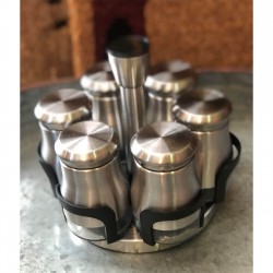 ΣΕΤ 6 ΤΕΜ. ΒΑΖΑΚΙΑ INOX ΣΕ ΒΑΣΗ