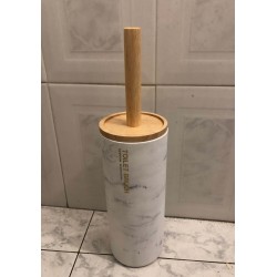 Πιγκάλ κεραμικό λευκό με bamboo 