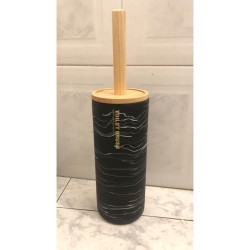 Πιγκάλ κεραμικό μαύρο με bamboo