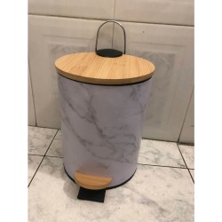 Κάδος απορριμμάτων white marble 3LT Φ16,8Η25cm 