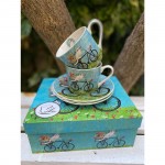 ΣΕΤ 2 ΤΕΜ ΦΛΥΤΖΑΝΙΑ 230ML "CATS WORLD BICYCLE"