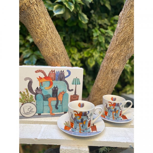 ΣΕΤ 2 ΤΕΜ ΦΛΥΤΖΑΝΙΑ 230ML "CATS WORLD THE CHAIR"