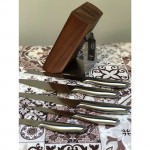 ΣΕΤ ΜΑΧΑΙΡΙΑ BLOCK INOX ACACIA 