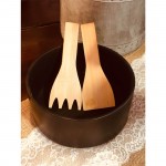 ΣΑΛΑΤΙΕΡΑ BLACK MAT ΜΕ BAMBOO ΚΟΥΤΑΛΕΣ 