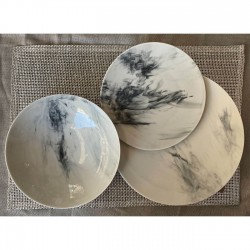 ΣΕΤ ΠΙΑΤΑ 20 ΤΕΜ MARBLE GREY