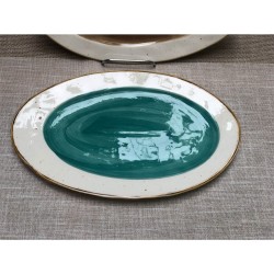 Πιατέλα σερβιρίσματος Country Οβάλ Blue 32,5 X 20,5 