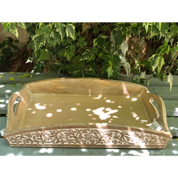 ΔΙΣΚΟΣ ΞΥΛΙΝΟΣ ΑΝΤΙΚΕ ΛΕΥΚΟΣ/NATURAL 37Χ24Χ6 EK INART